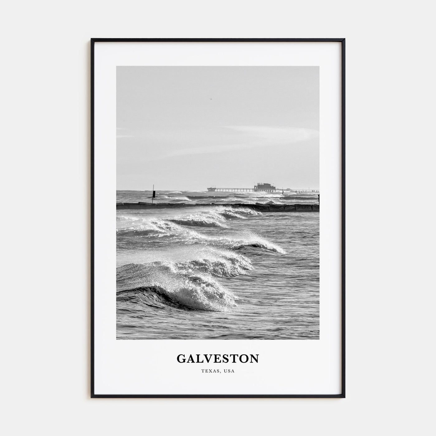 Galveston Portrait B&W Poster
