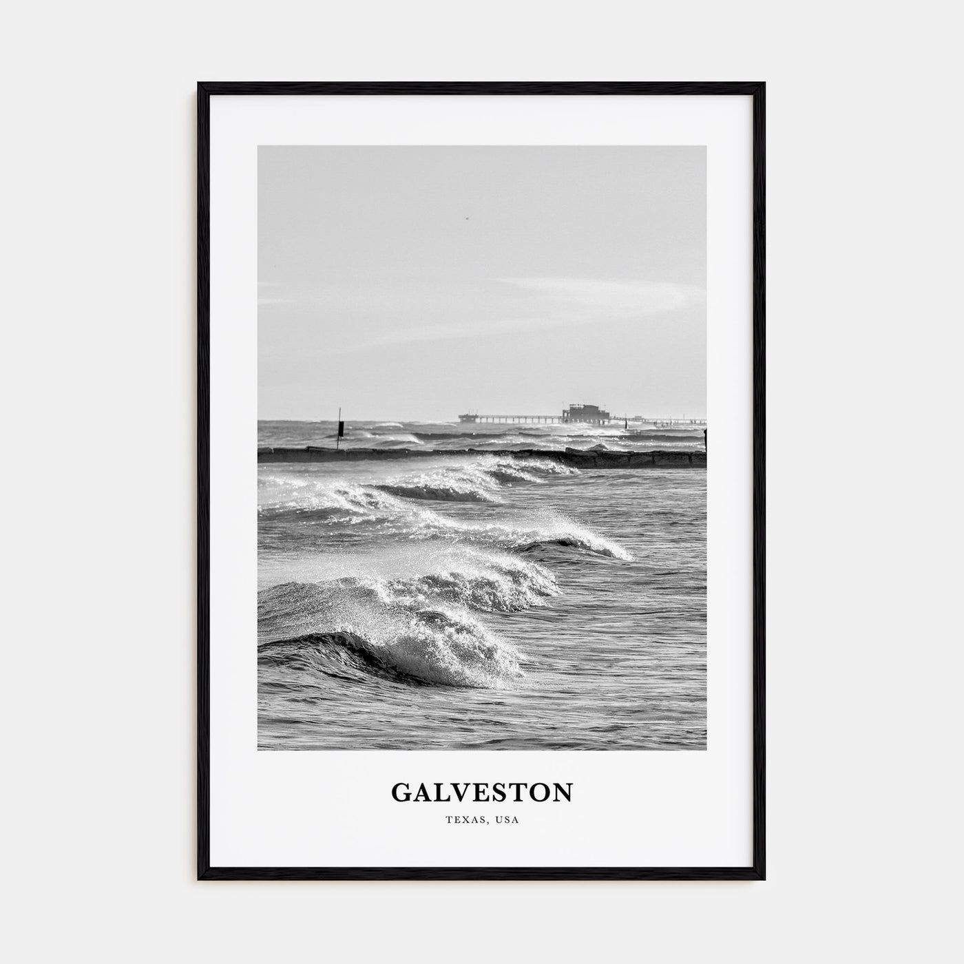 Galveston Portrait B&W Poster
