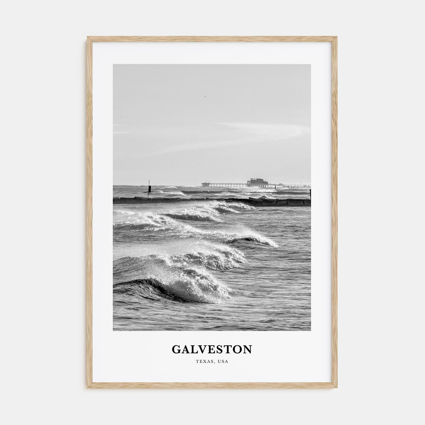 Galveston Portrait B&W Poster