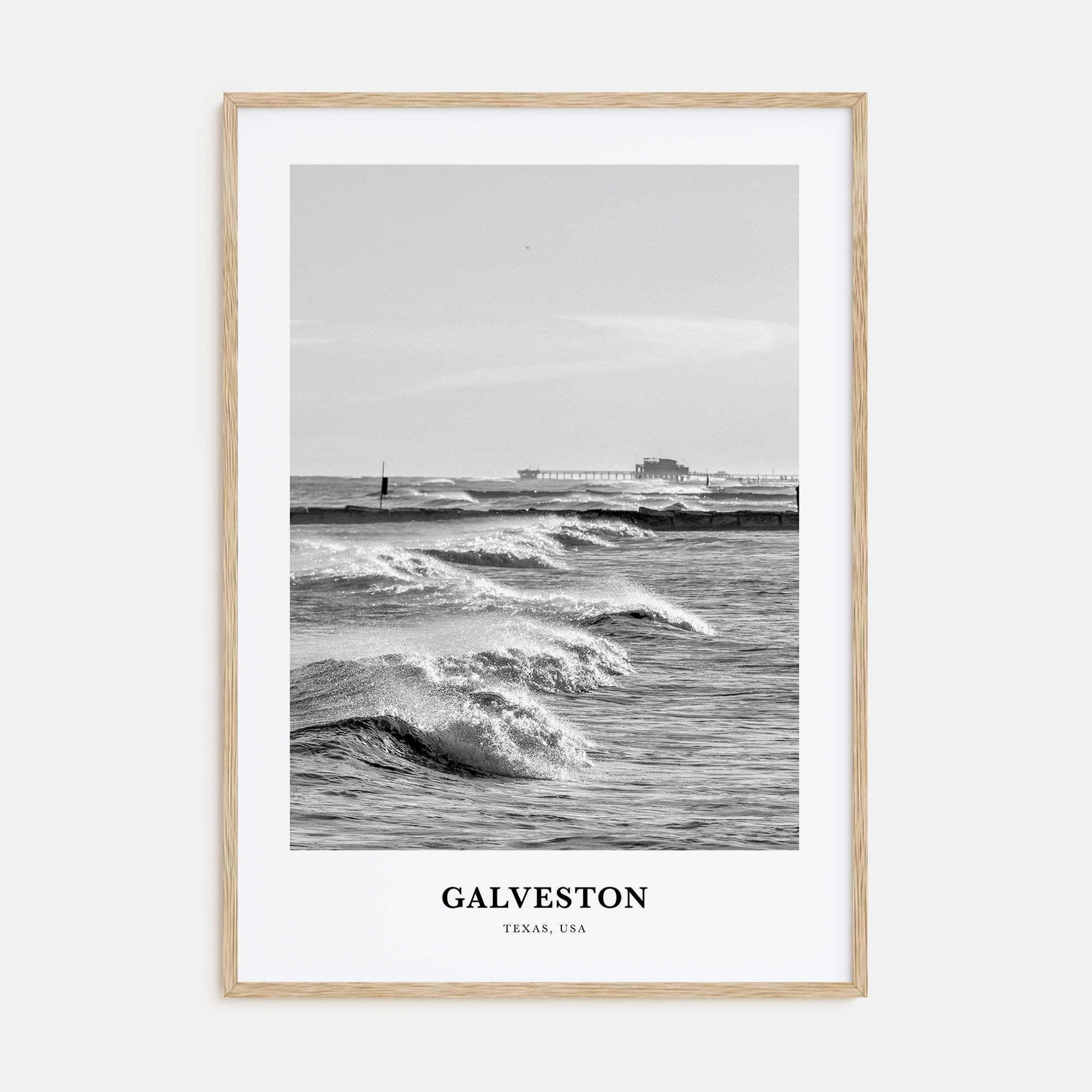 Galveston Portrait B&W Poster