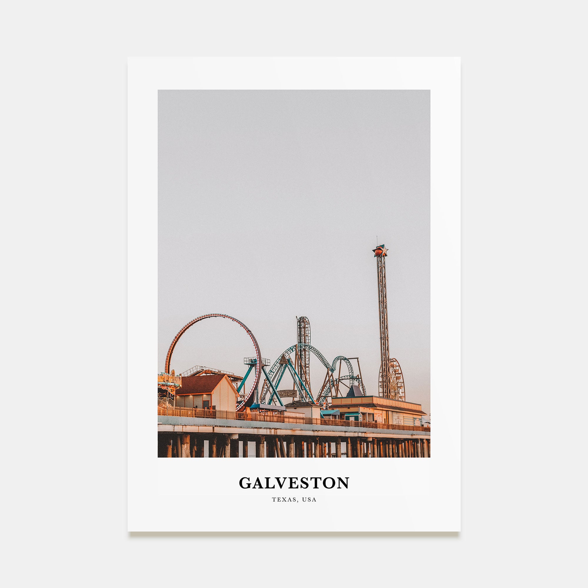 Galveston Portrait Color Poster