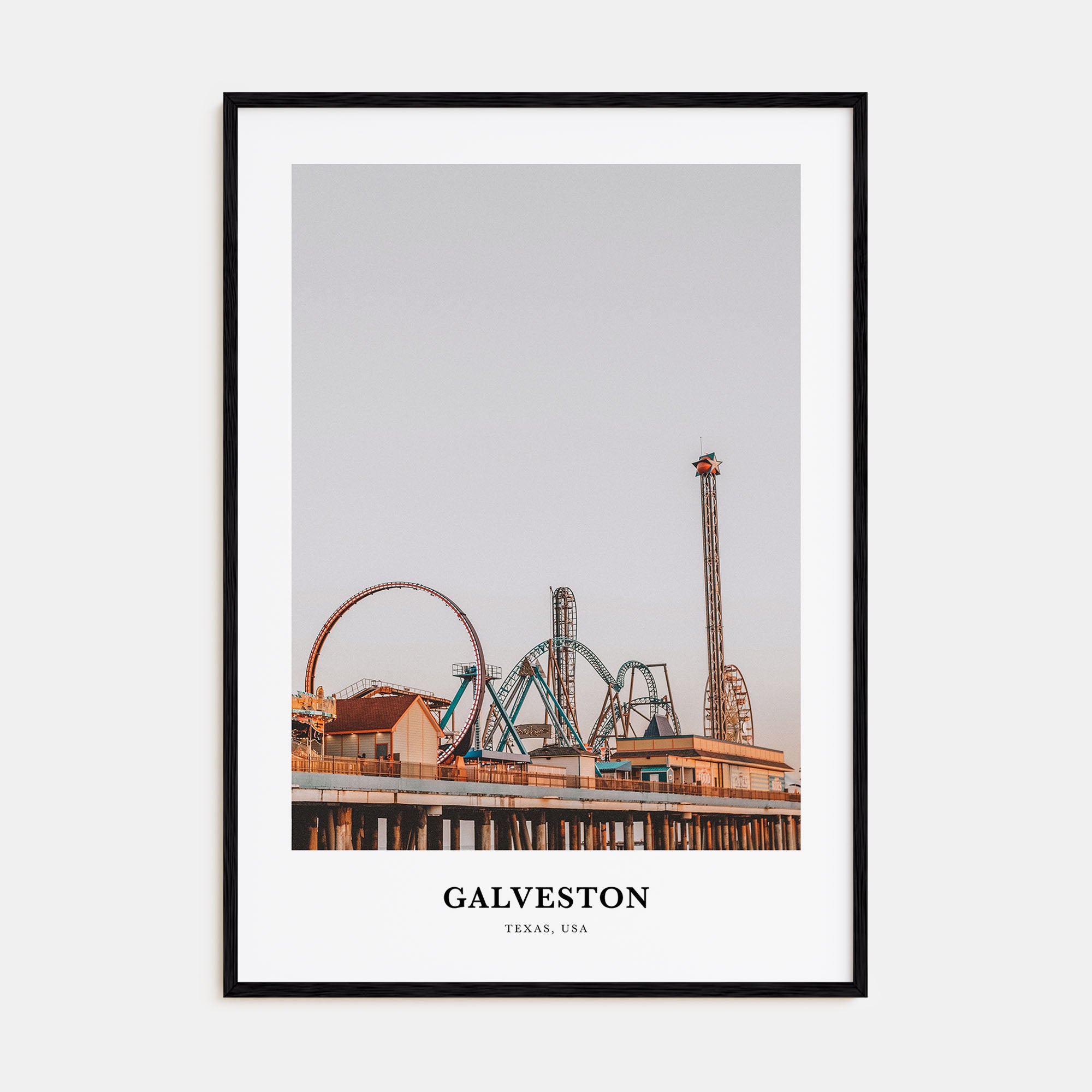 Galveston Portrait Color Poster