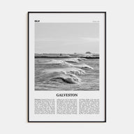Galveston Travel B&W Poster