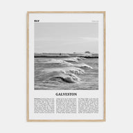 Galveston Travel B&W Poster