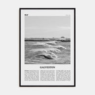 Galveston Travel B&W Poster