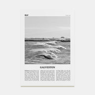 Galveston Travel B&W Poster