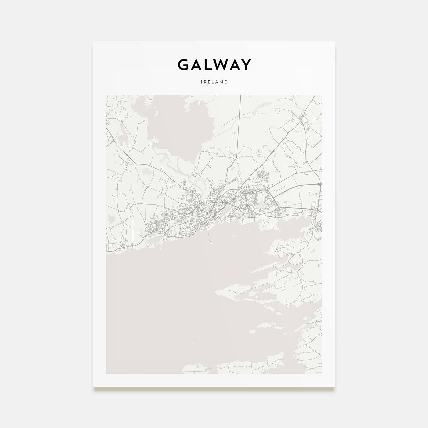 Galway Map Portrait Poster