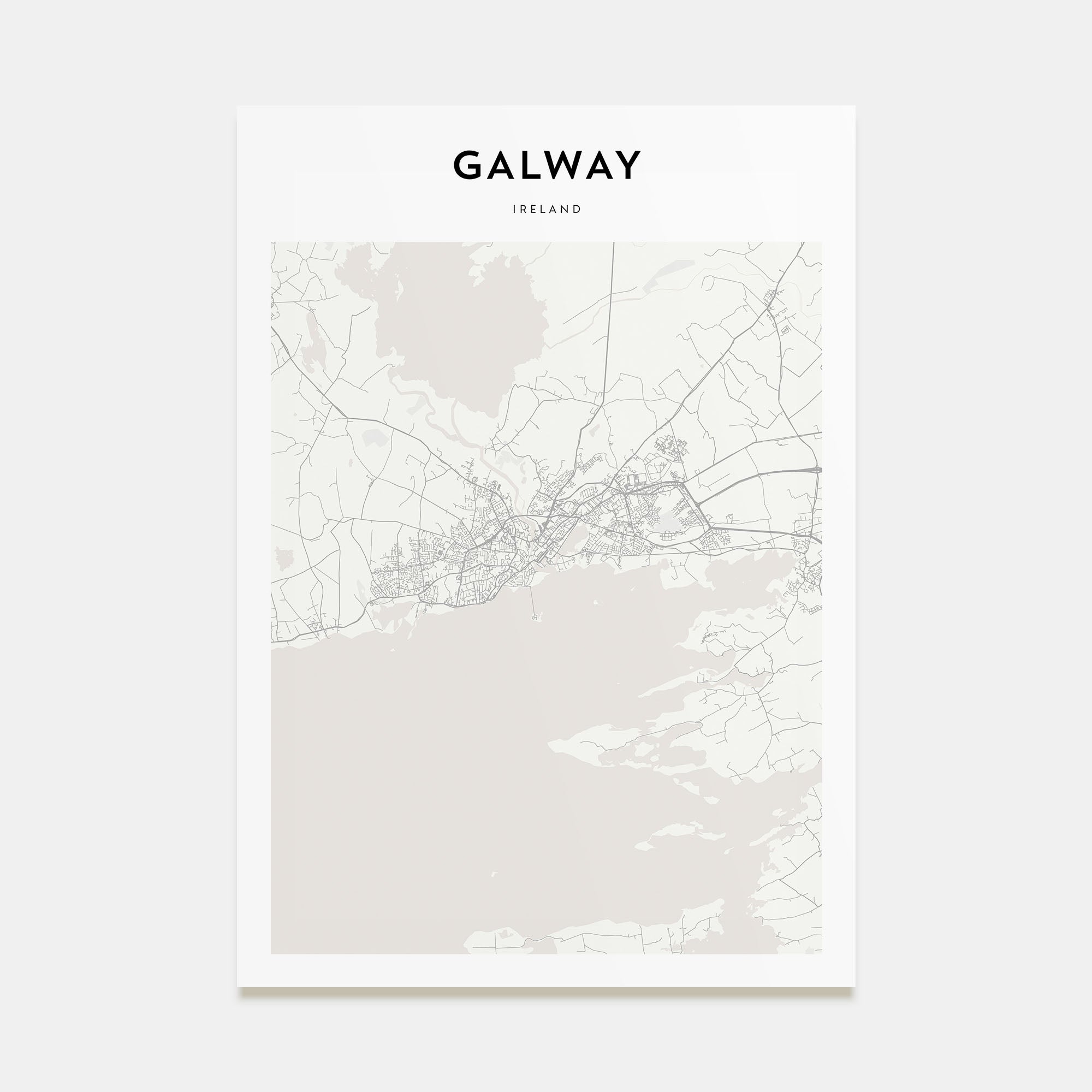 Galway Map Portrait Poster