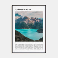 Garibaldi Lake Travel Color Poster