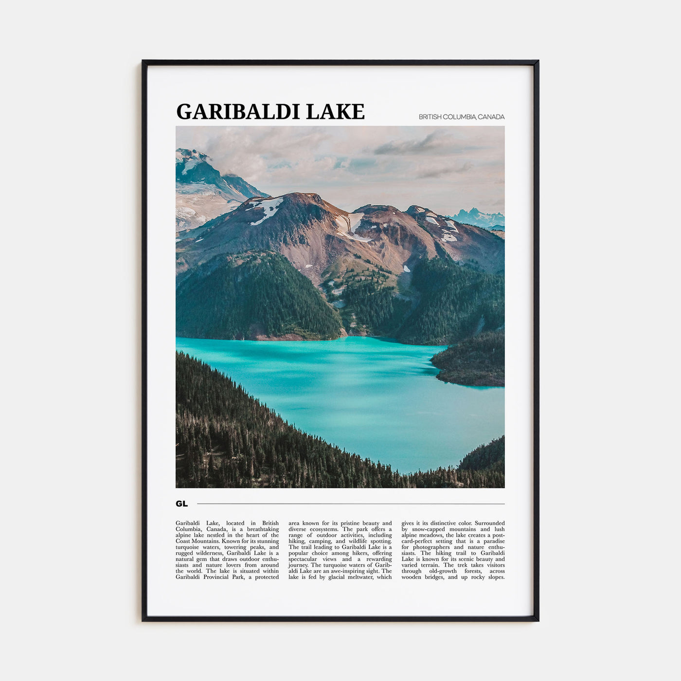 Garibaldi Lake Travel Color Poster