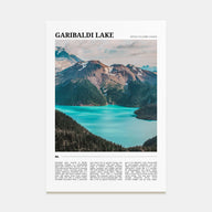 Garibaldi Lake Travel Color Poster