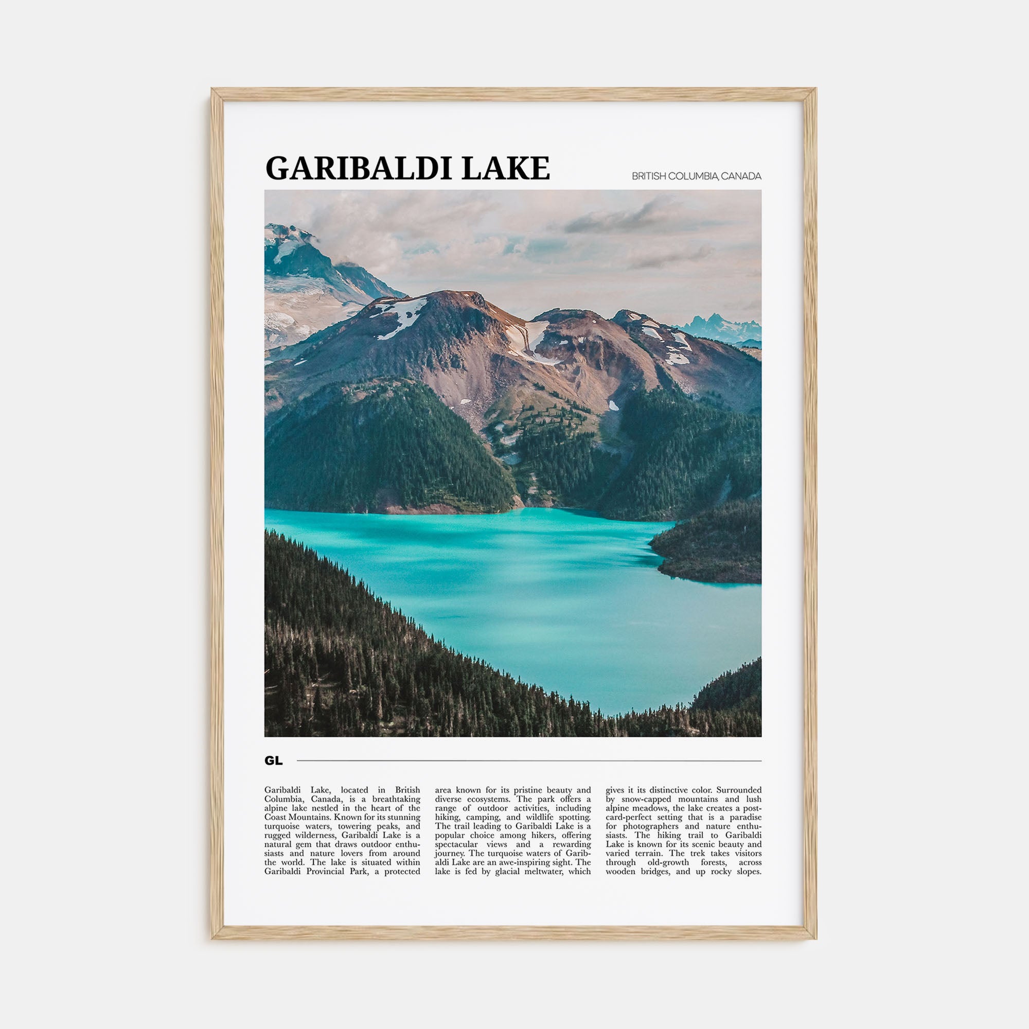 Garibaldi Lake Travel Color Poster