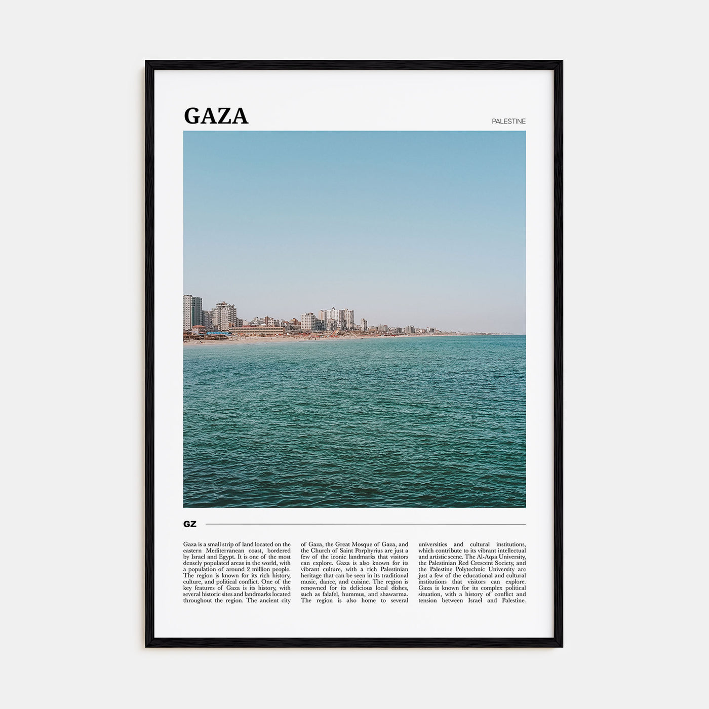 Gaza Travel Color Poster