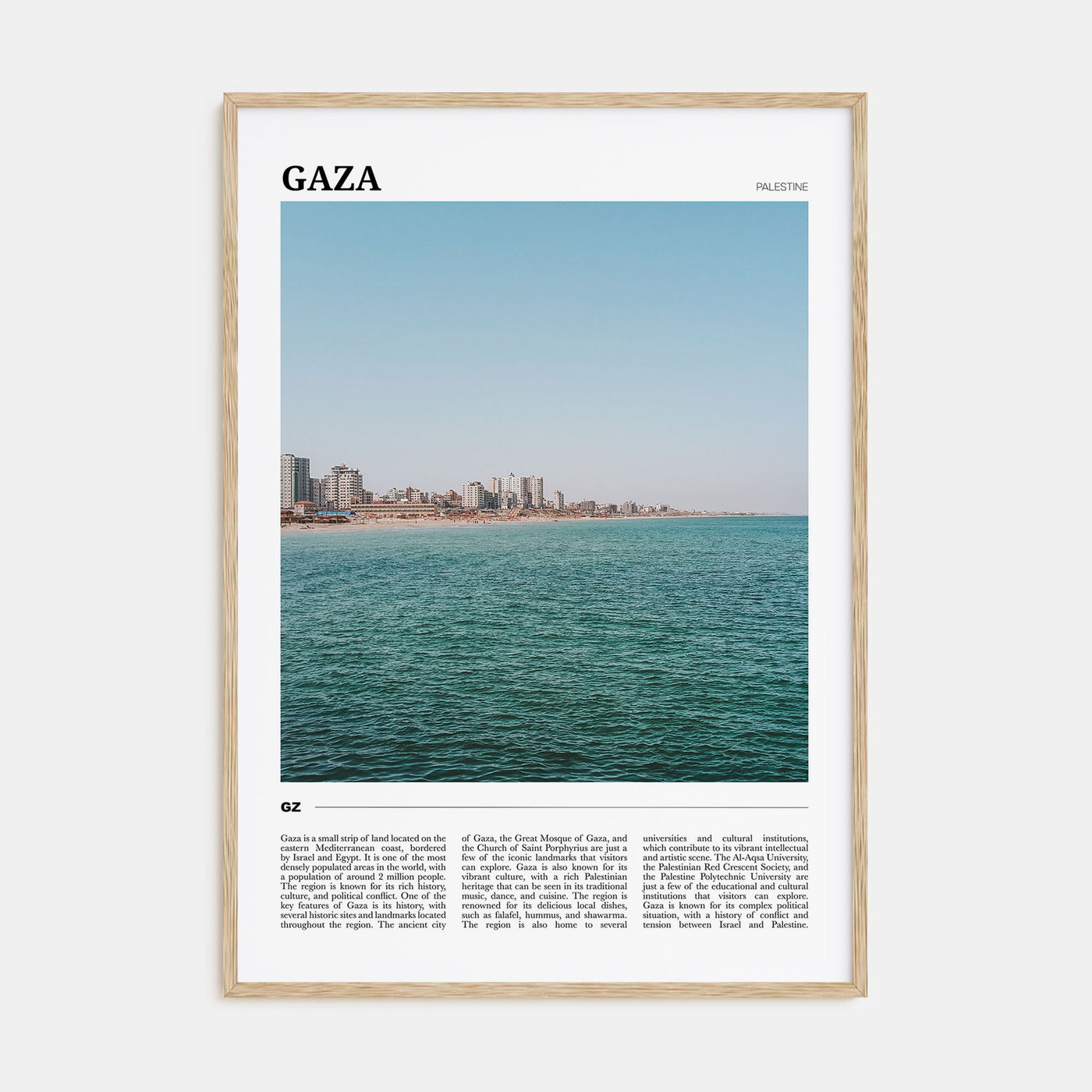 Gaza Travel Color Poster