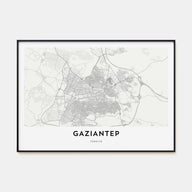 Gaziantep Map Landscape Poster
