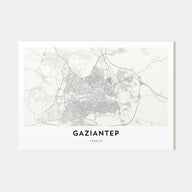Gaziantep Map Landscape Poster