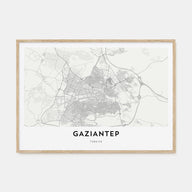 Gaziantep Map Landscape Poster