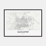 Gaziantep Map Landscape Poster