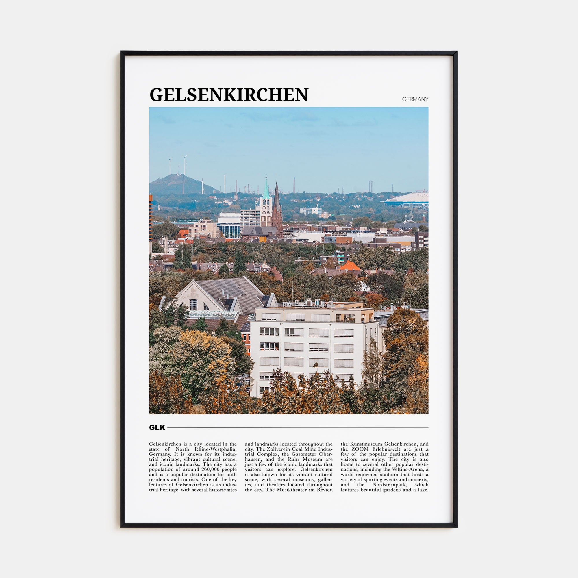 Gelsenkirchen Travel Color Poster