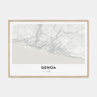 Genoa Map Landscape Poster