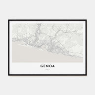 Genoa Map Landscape Poster
