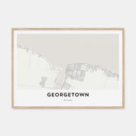 Georgetown, Guyana Map Landscape Poster