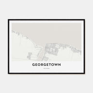 Georgetown, Guyana Map Landscape Poster