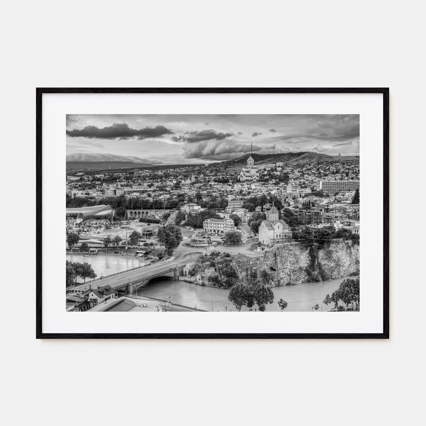 Georgia (Country) Landscape B&W Poster