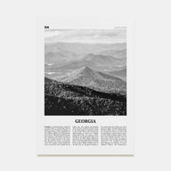 Georgia, United States Travel B&W No 1 Poster