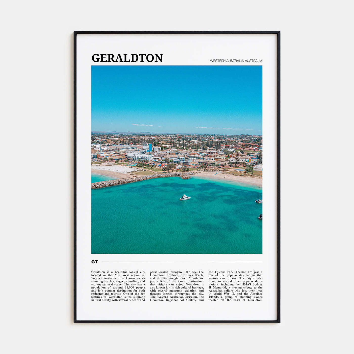 Geraldton Travel Color Poster