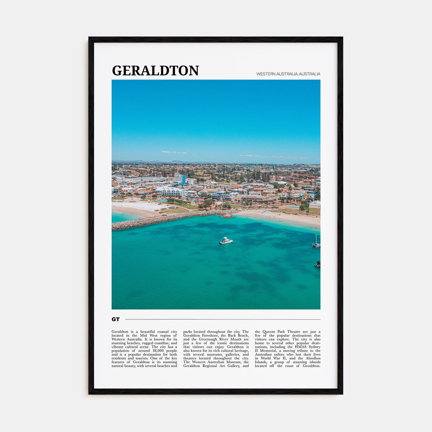 Geraldton Travel Color Poster