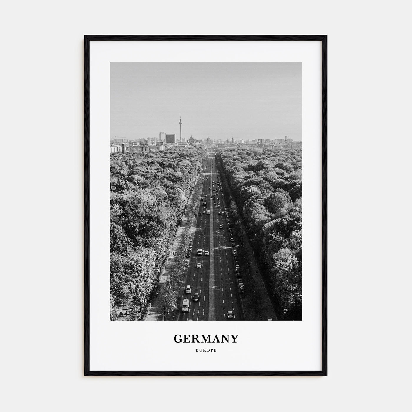 Germany Portrait B&W Poster
