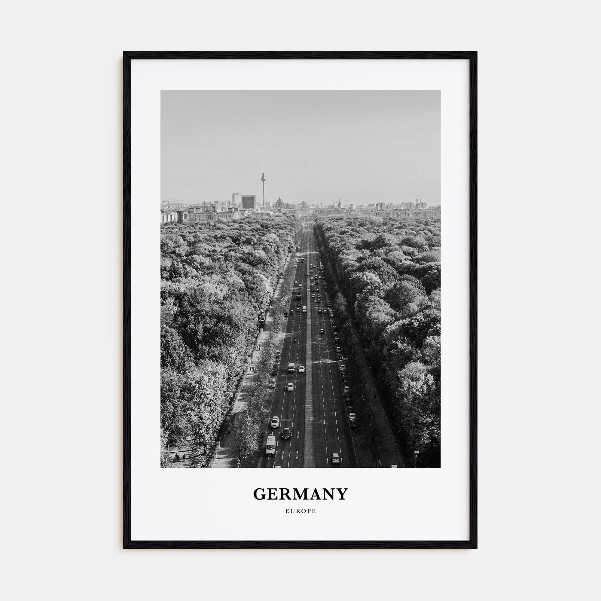 Germany Portrait B&W Poster