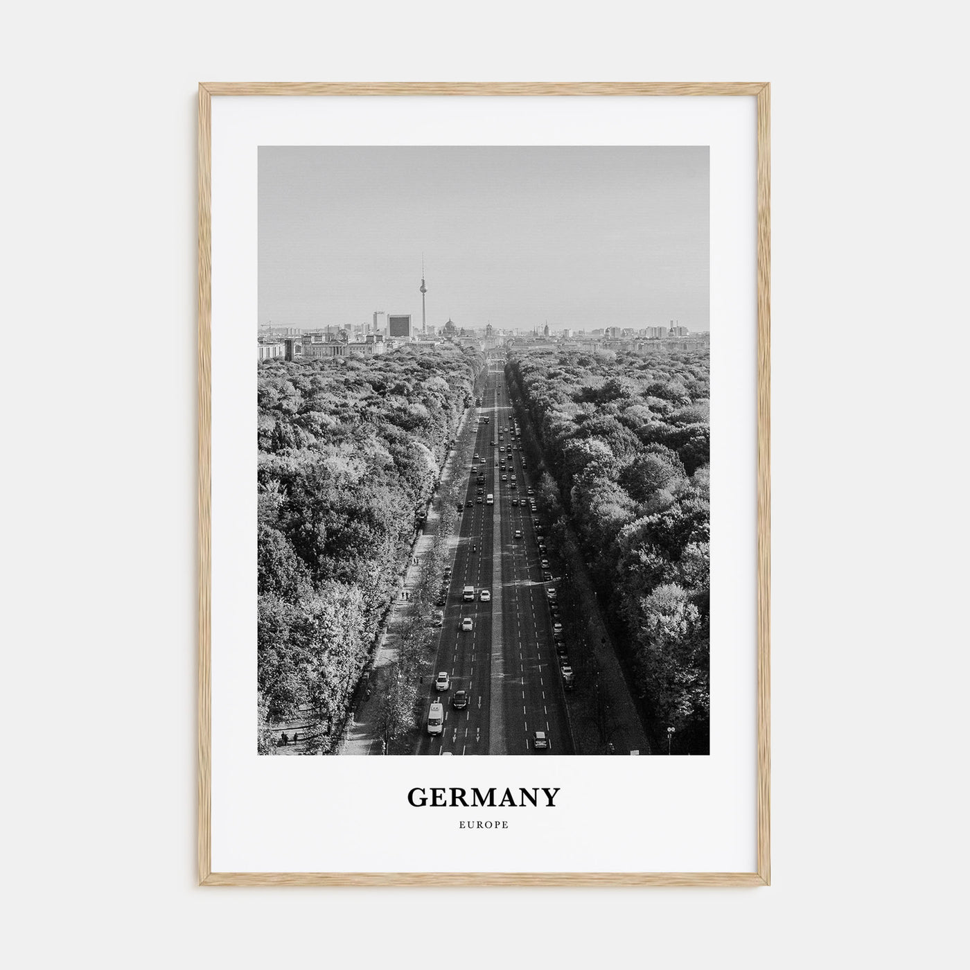 Germany Portrait B&W Poster