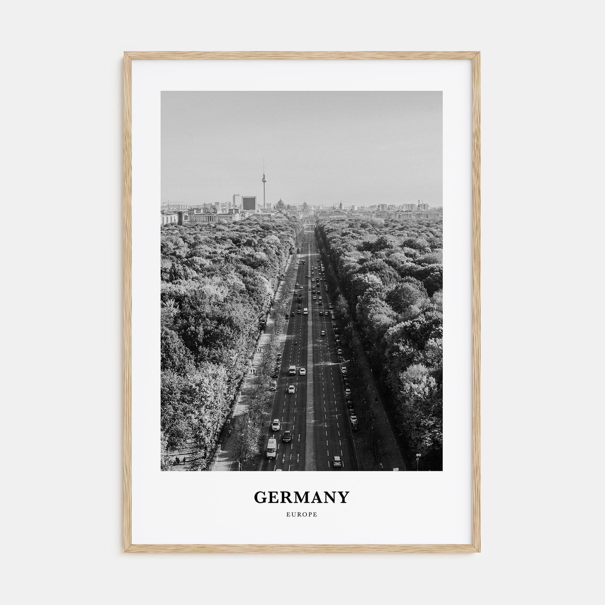 Germany Portrait B&W Poster