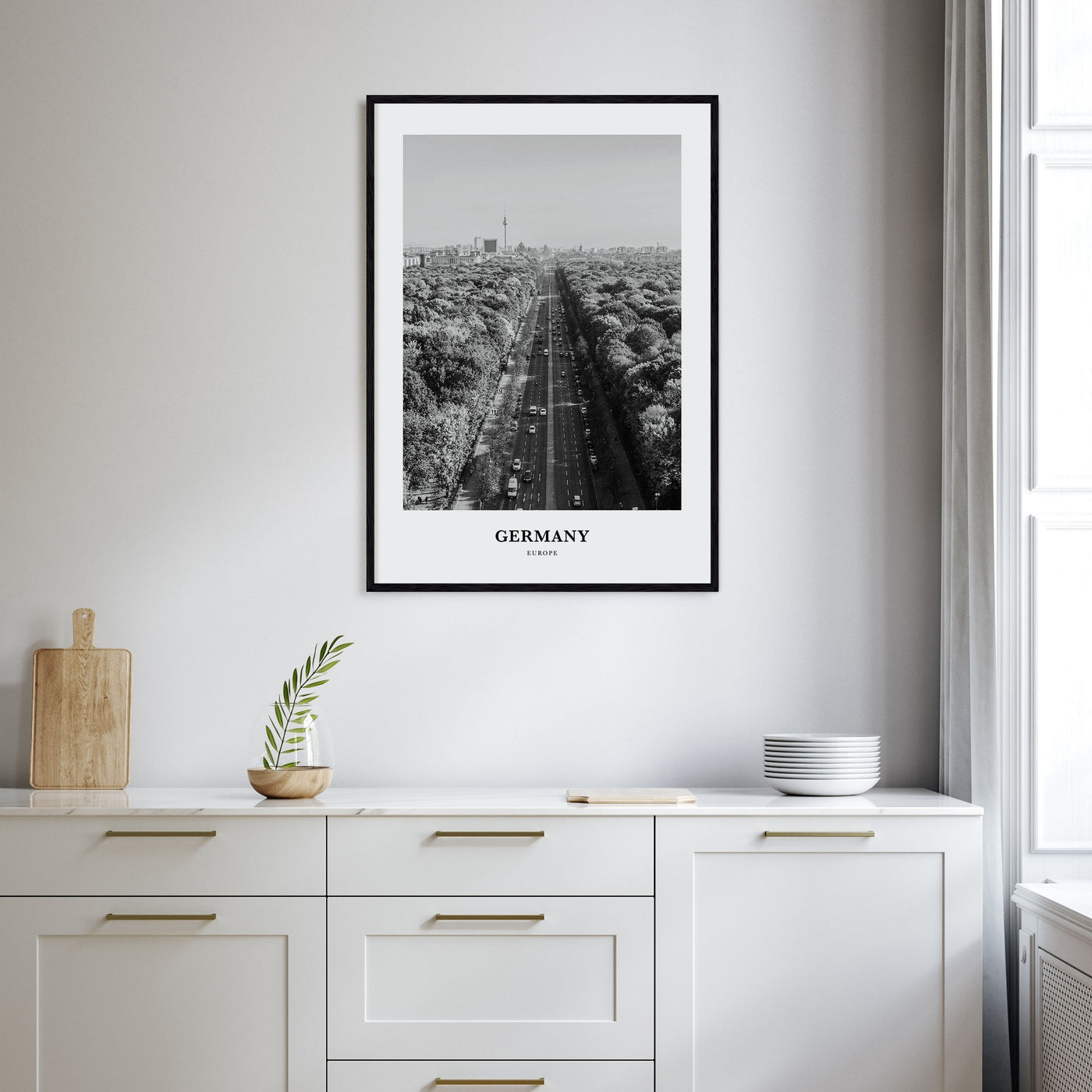 Germany Portrait B&W Poster