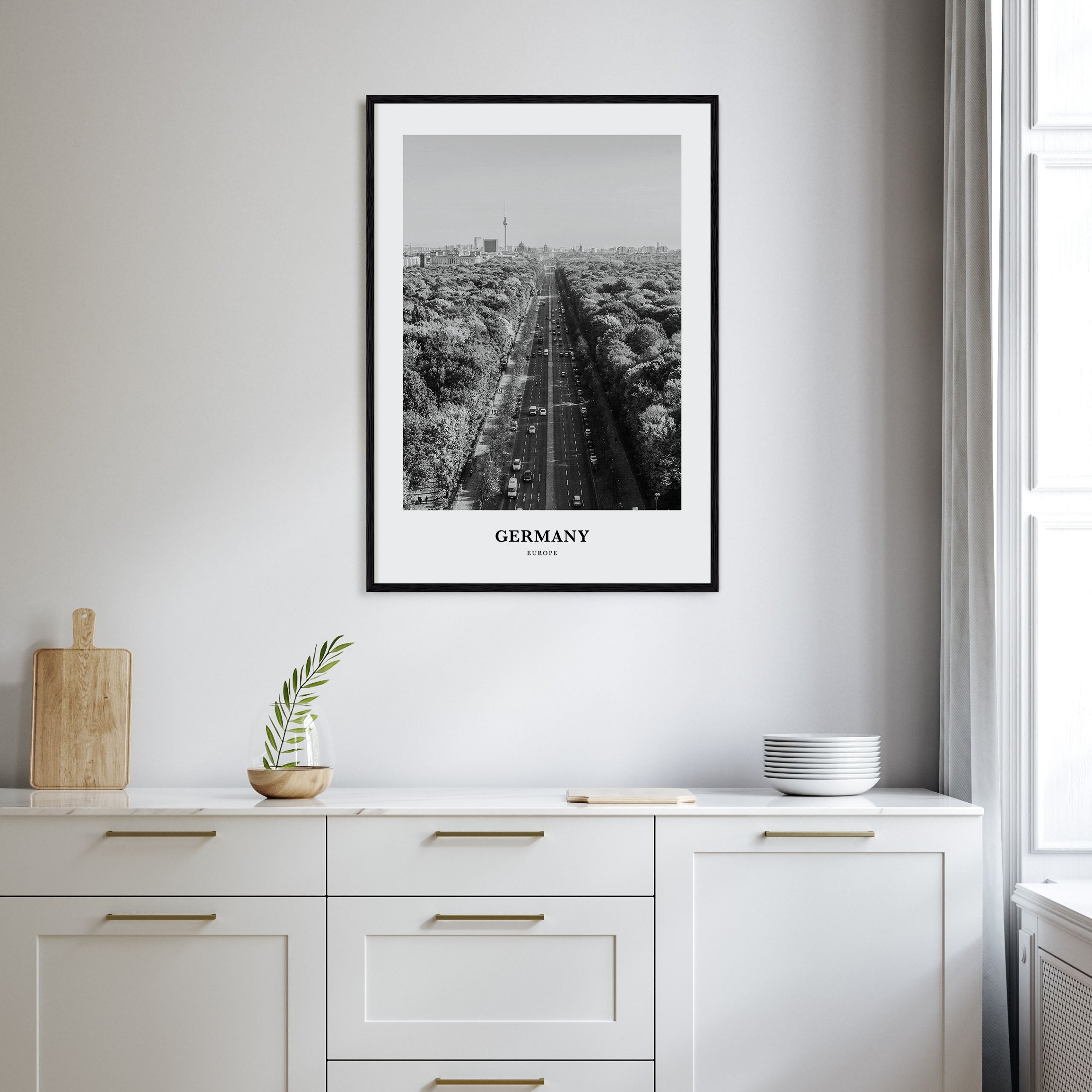 Germany Portrait B&W Poster