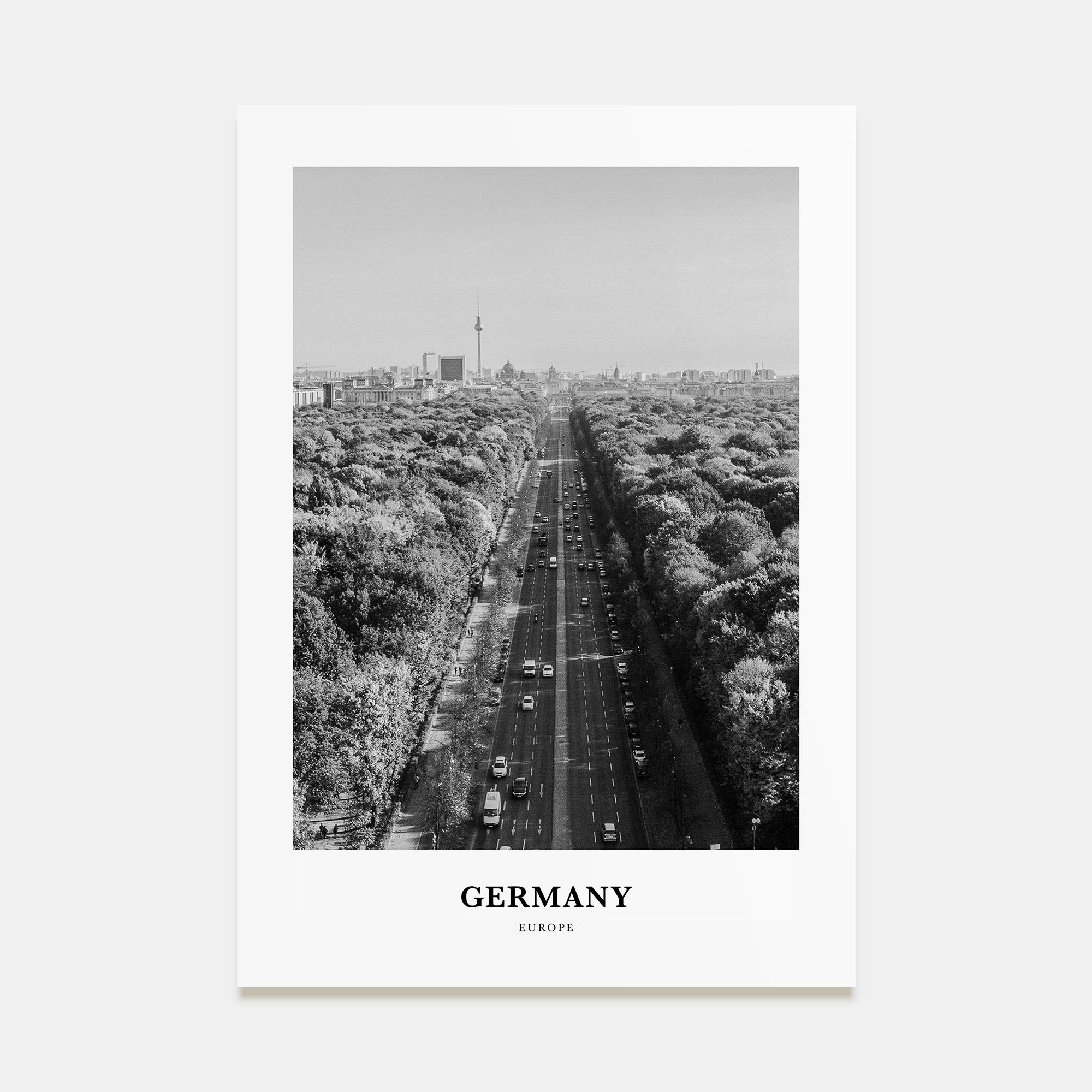 Germany Portrait B&W Poster