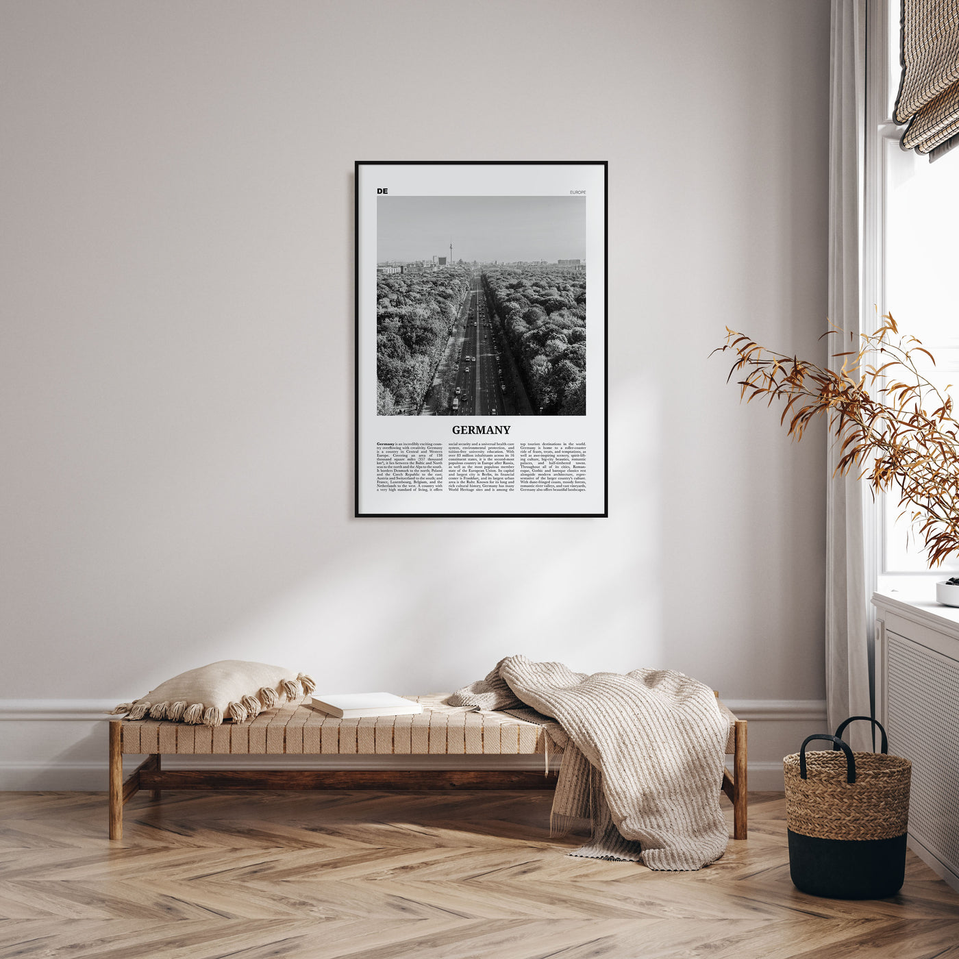 Germany Travel B&W Poster