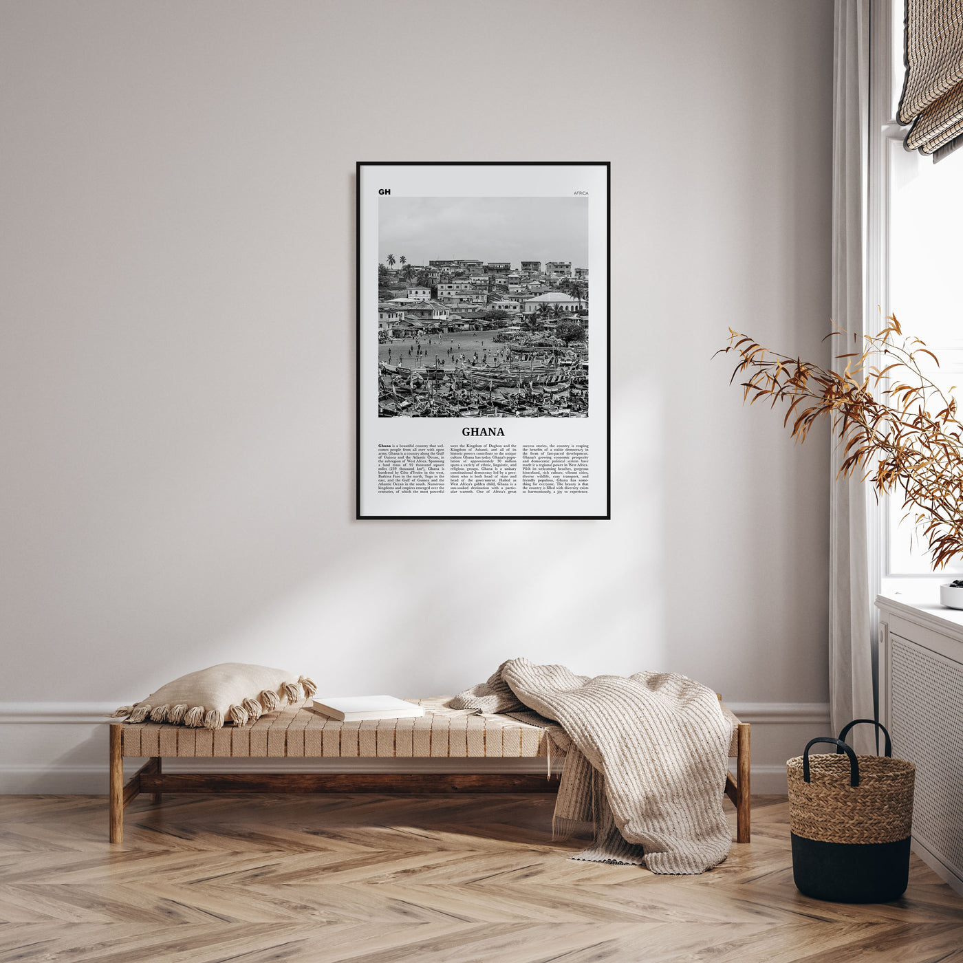 Ghana Travel B&W No 1 Poster