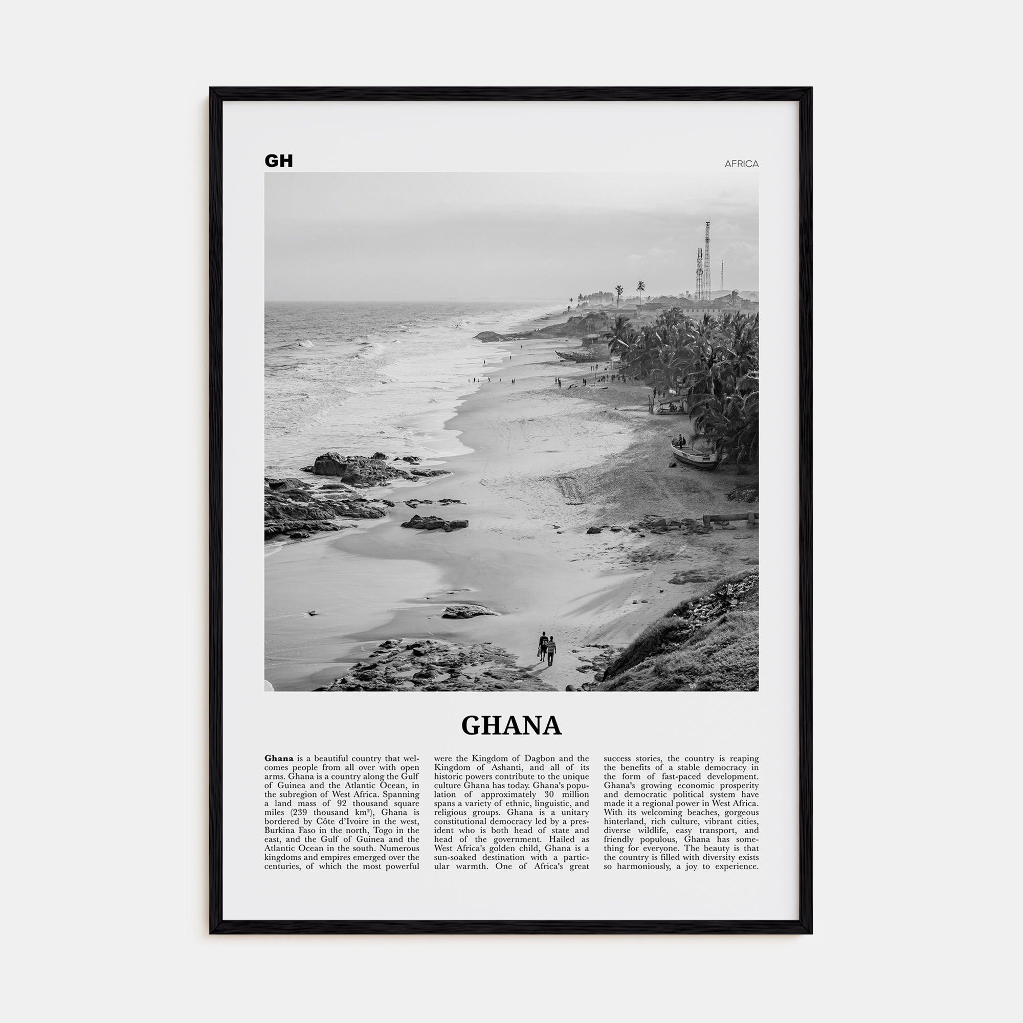 Ghana Travel B&W No 2 Poster