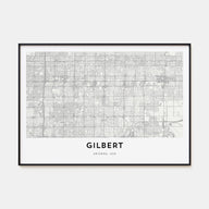 Gilbert Map Landscape Poster