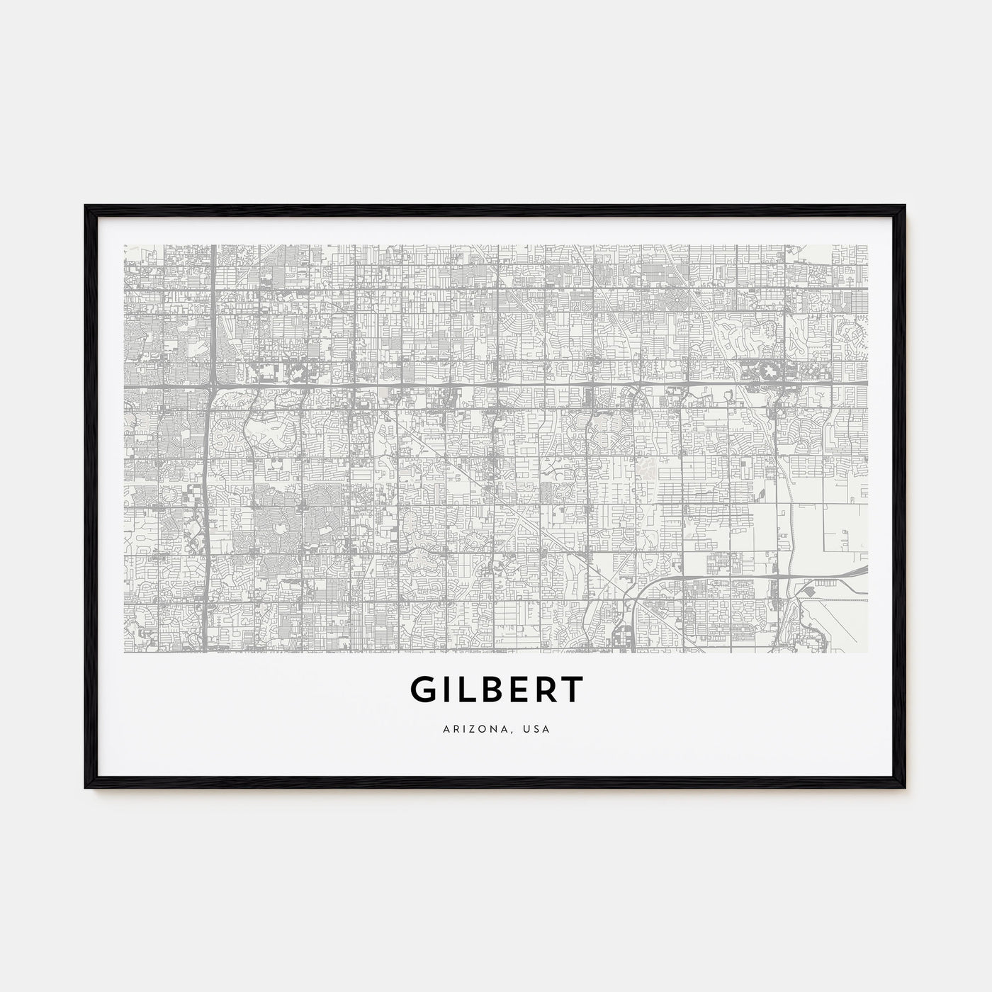 Gilbert Map Landscape Poster