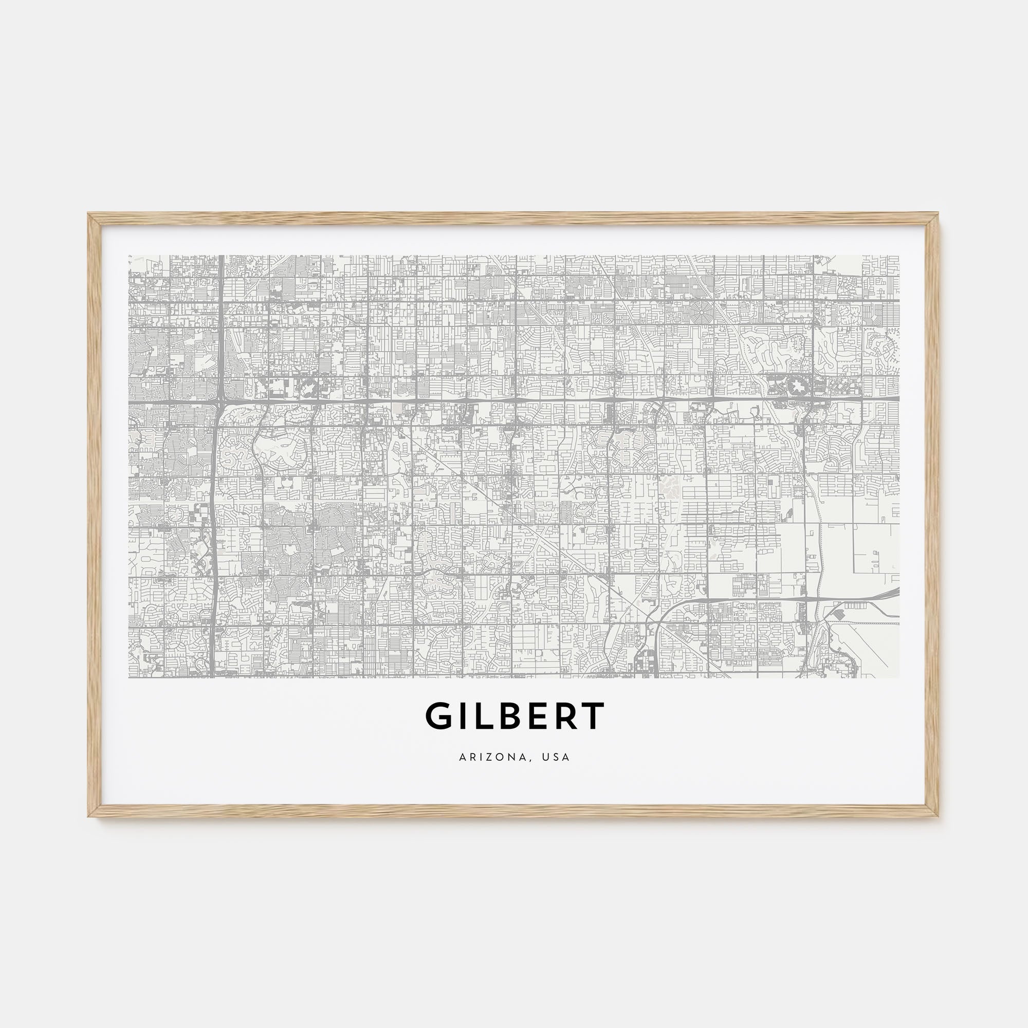 Gilbert Map Landscape Poster