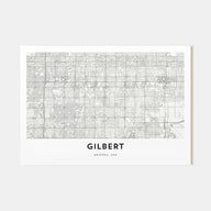 Gilbert Map Landscape Poster
