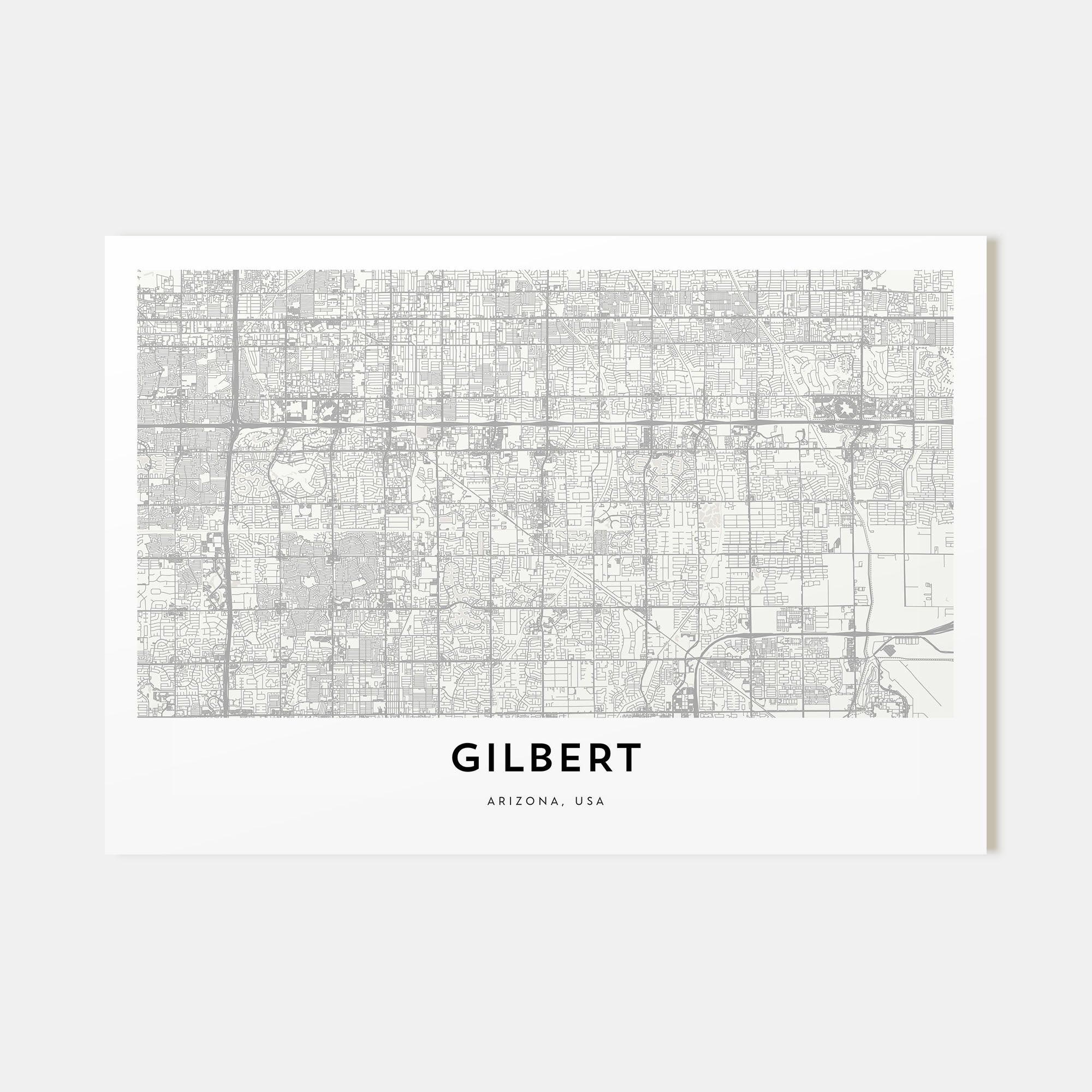 Gilbert Map Landscape Poster