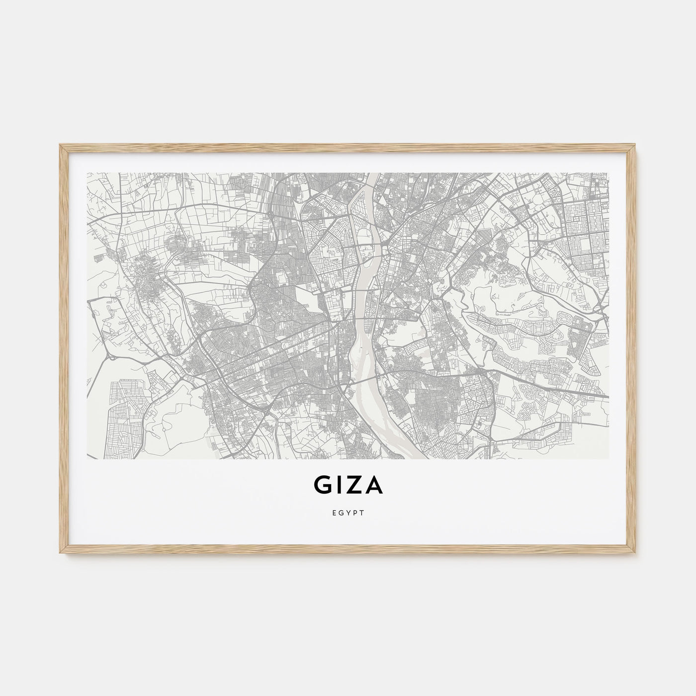 Giza Map Landscape Poster