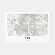 Giza Map Landscape Poster