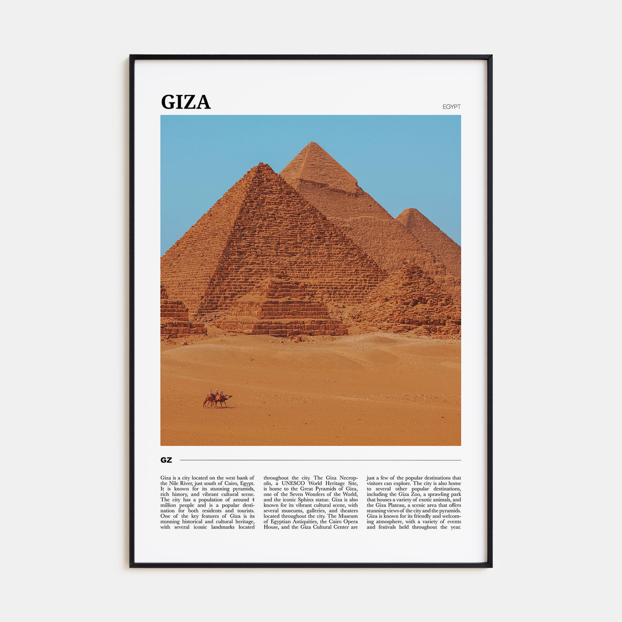 Giza Travel Color Poster