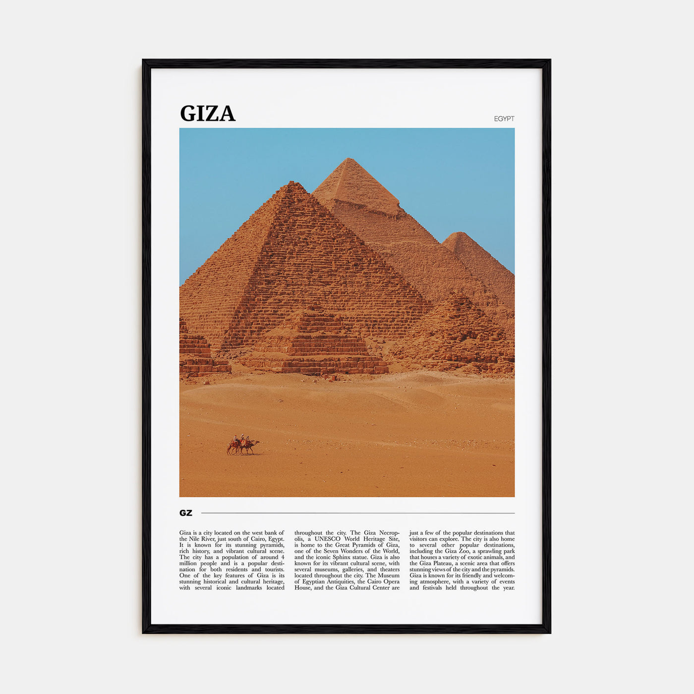 Giza Travel Color Poster